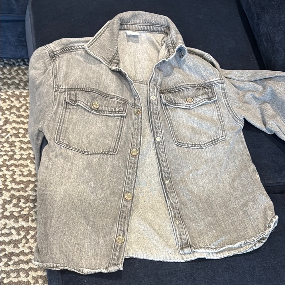 Zara Light Gray Denim Shirt